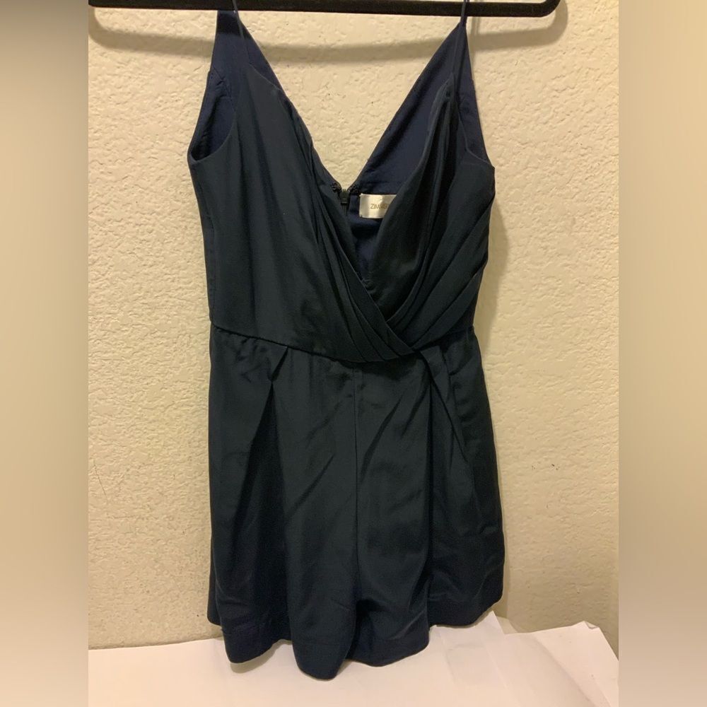 Zimmerman Playsuit Romper navy blue size Small 100% silk